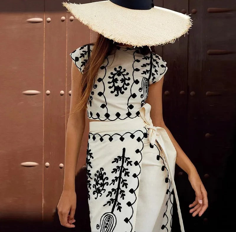 Camilla - Completo stampato Top e Gonna