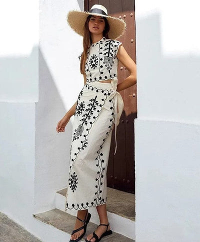 Camilla - Completo stampato Top e Gonna