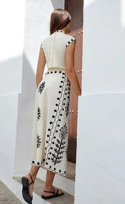 Camilla - Completo stampato Top e Gonna