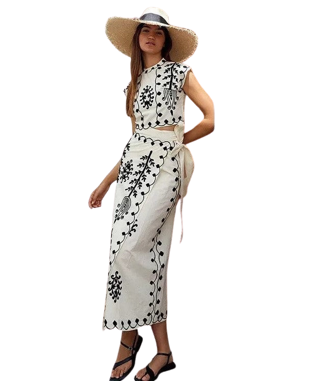 Camilla - Completo stampato Top e Gonna