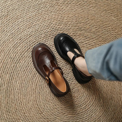 Chiara - Eleganti Scarpe Mary Jane in Pelle di Alta Qualità