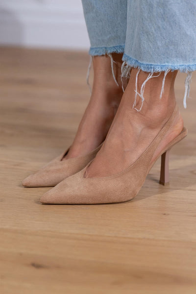 Claudia - Scarpe slingback nude elegant